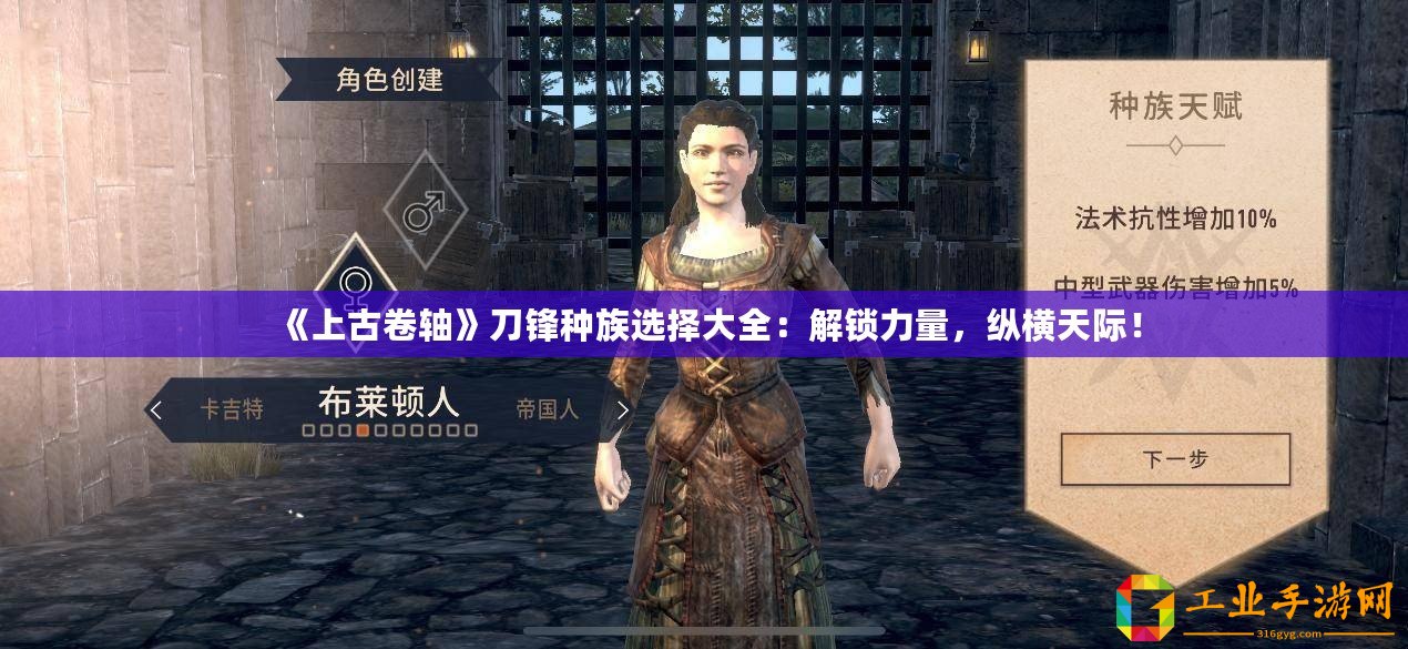 《上古卷軸》刀鋒種族選擇大全：解鎖力量，縱橫天際！
