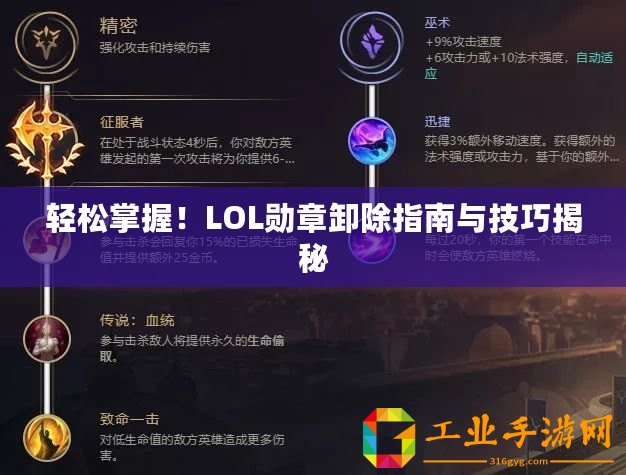輕松掌握！LOL勛章卸除指南與技巧揭秘
