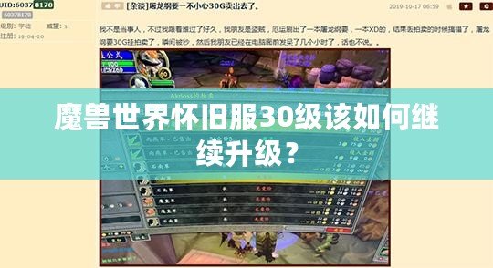 魔獸世界懷舊服30級(jí)該如何繼續(xù)升級(jí)？