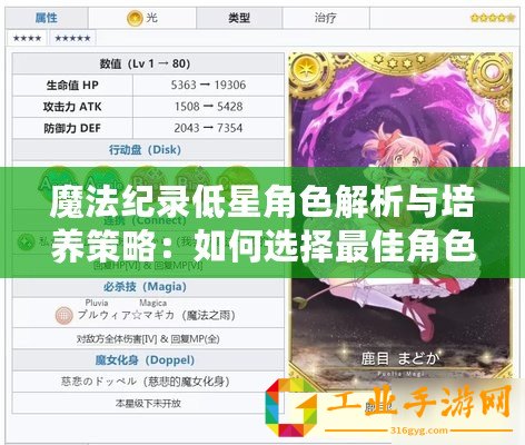 魔法紀(jì)錄低星角色解析與培養(yǎng)策略：如何選擇最佳角色進(jìn)行培養(yǎng)與提升實(shí)力指南