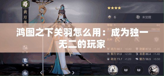鴻圖之下關(guān)羽怎么用：成為獨一無二的玩家