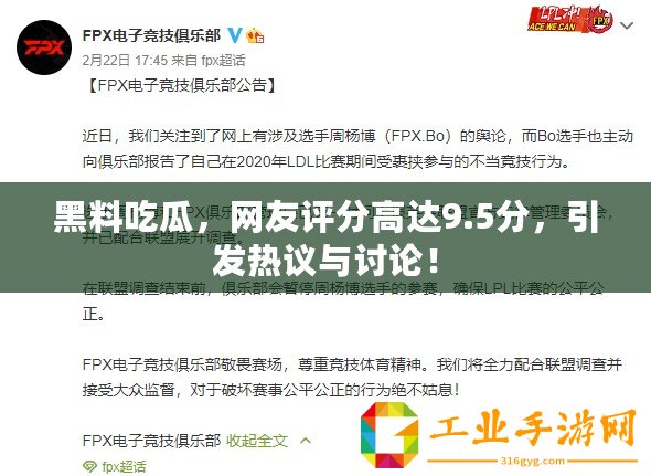 黑料吃瓜，網(wǎng)友評(píng)分高達(dá)9.5分，引發(fā)熱議與討論！