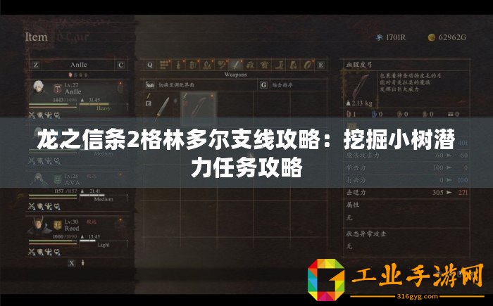 龍之信條2格林多爾支線攻略：挖掘小樹(shù)潛力任務(wù)攻略