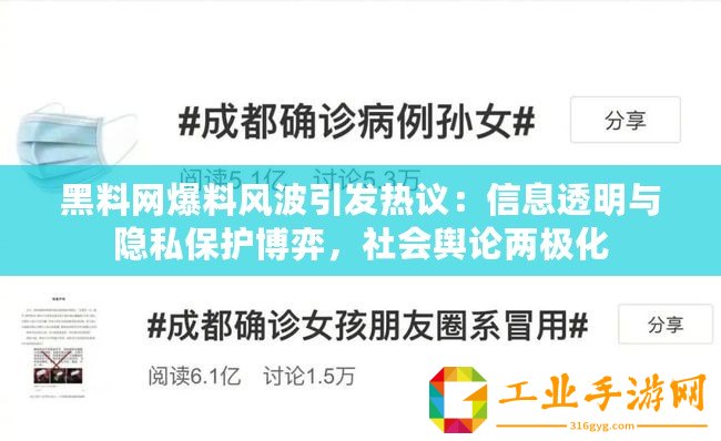 黑料網(wǎng)爆料風(fēng)波引發(fā)熱議：信息透明與隱私保護博弈，社會輿論兩極化